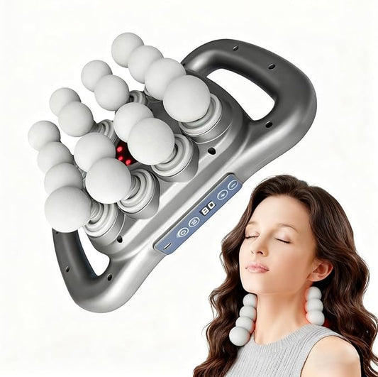 Massage Gun Deep Tissue – 16 Heads, 9 Speeds & 9 Modes, High Power Percussion Massager Gun for Full Body Relief, Fascia Massage Gun for Muscle