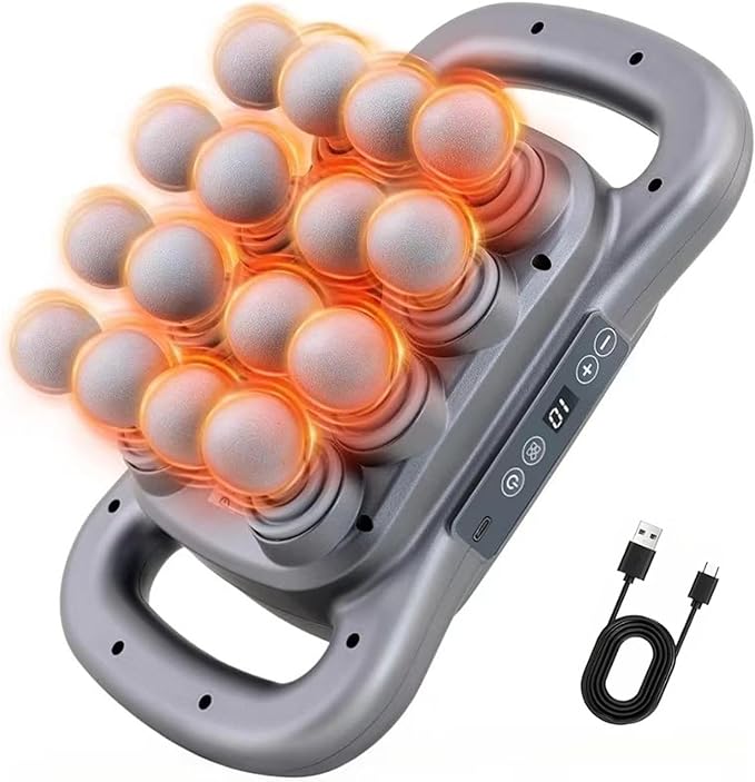 16 Head Massage Gun Deep Tissue, 16 Head Massager 9 Modes 9 Levels, Back Massager for Pain Relief Deep Tissue,Massager for Neck Head Shoulders Legs Foot, Body Muscle Massager Pain Relief