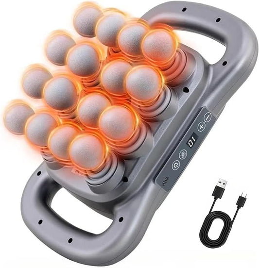 16 Head Massage Gun Deep Tissue, 16 Head Massager 9 Modes 9 Levels, Back Massager for Pain Relief Deep Tissue,Massager for Neck Head Shoulders Legs Foot, Body Muscle Massager Pain Relief