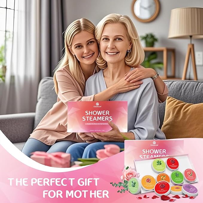 Shower Steamers Aromatherapy, Self Care Birthday Gifts for Women, 8 Pack Stocking Stuffers Christmas Gifts for Mom Men Teen Girls Adults, Stress Relief Shower Bombs