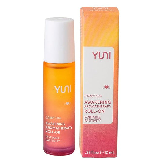YUNI Beauty Essential Oil Fragrance Roll On (0.33 oz) Carry Om Stress-Relieving Aromatherapy Rollerball - Calming & Soothing Natural Perfume Alternative - All Natural, Paraben-Free, Cruelty-Free