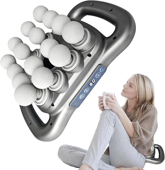 Massage Gun Deep Tissue with 16 Heads, 9 Modes & 9 Levels – Full Body Muscle Massager for Fascia, Electric Percussion Massager Gun for Muscles