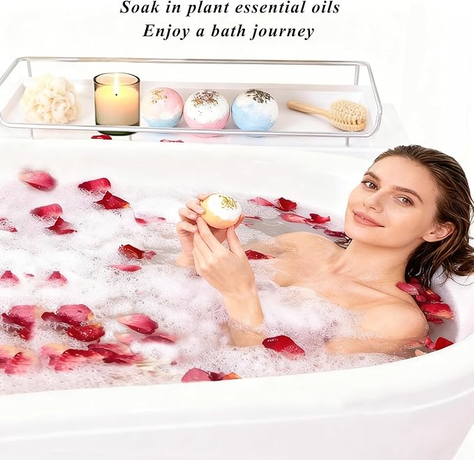 BomCot Bath Bomb Gift Set, 100g Natural Plant Essential Oil Aromatherapy Steaming Bath Bombs, Soothing and Moisturizing Bath Bombs, Perfect SPA Gift for Her/Him, Mother, Wife, or Girlfriend.