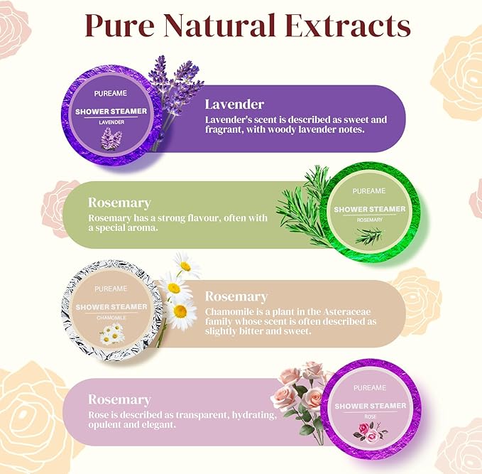 Shower Steamers Aromatherapy 8 Pack - Christmas Gift Stocking Stuffers Natural & Organic Ingredients, Gifts for Women & Men, Spa Gifts & Birthday Gifts for Girl and Mom