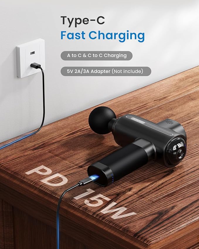 RENPHO Massage Gun Deep Tissue, Percussion Handheld Neck Massager FSA Eligible, Electric Mini Back Massagers with Carry Case for Athletes Men Women, HSA, Active