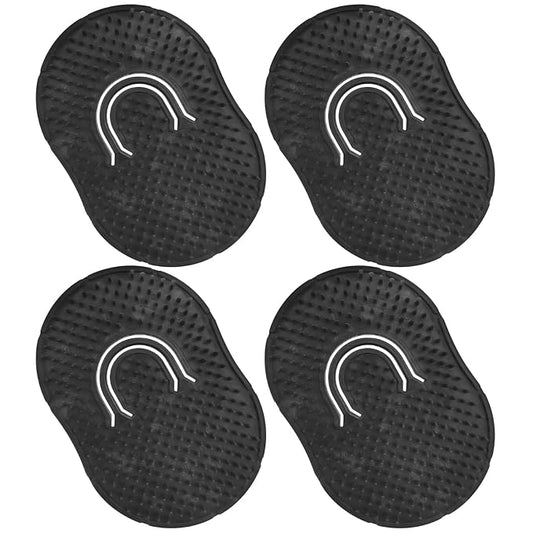 4-Pack Pocket Palm Combs – Versatile Shampoo and Massage Hair Brush Combs, Scalp Massager, Wave Brush for All Hair Types, Portable, Durable (Black)