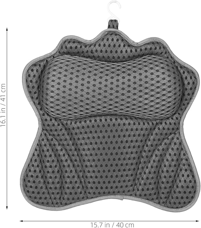 CLISPEED Butterfly Bath Pillow for Tub with 6 Suction Cups Spa Cushion Neck and Shoulder Support Bath Cushion for Relaxing Bathtub Soaking for Men and Women