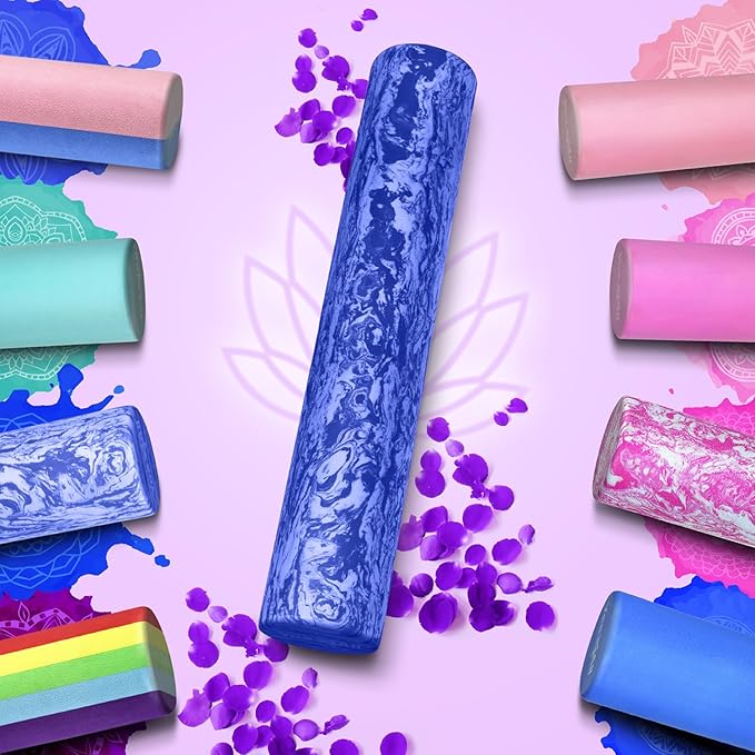 Yes4All EVA Firm Foam Roller for Back - Round Back Roller for Exercise, Yoga & Pilates 12/18/24/36 inch