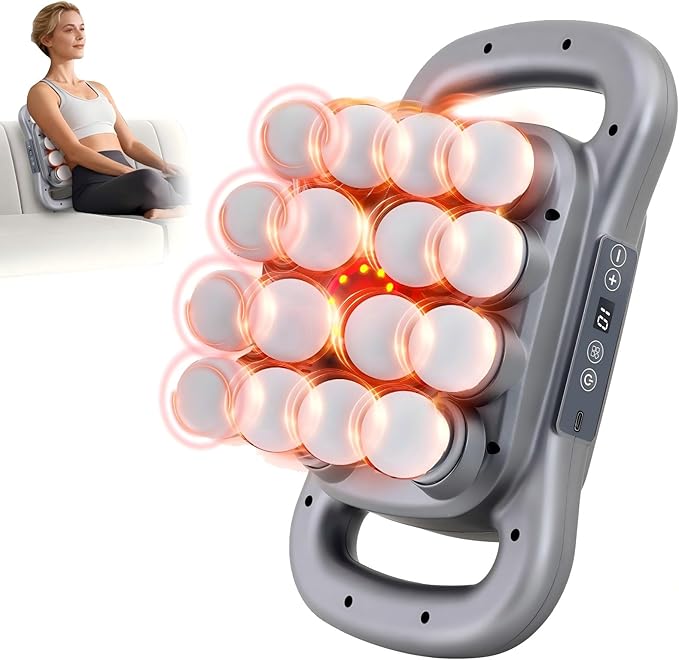 16-Head Massage Gun Set, Deep Tissue Percussion Massager with 9 Modes & 9 Intensity Levels, Quiet Muscle Massage Gun for Back, Shoulders, Legs, Foot, and Body Muscle Pain Relief