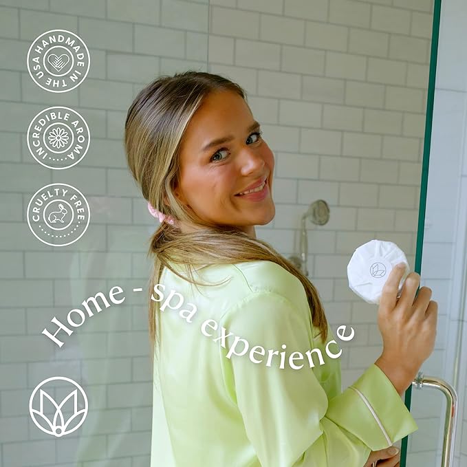 Musee Shower Steamers, Eucalyptus and Mint, Aromatherapy Gift Set for Women, Handmade in USA, Paraben-Free & Sulfate-Free, Unique Christmas Gifts for Women, 4-Piece Set