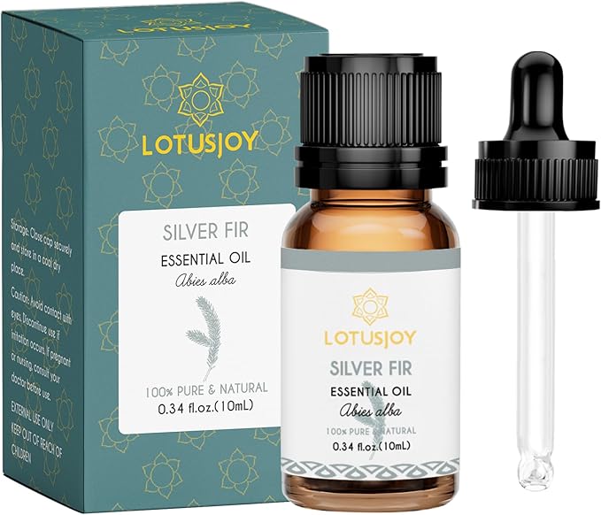 100% Pure Silver Fir Essential Oil 0.34 Fl Oz, Natural Silver Fir Oil for Diffuser Massage Skin Care DIY