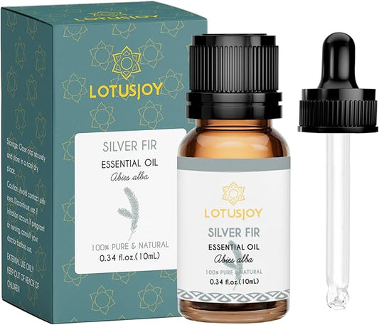 100% Pure Silver Fir Essential Oil 0.34 Fl Oz, Natural Silver Fir Oil for Diffuser Massage Skin Care DIY