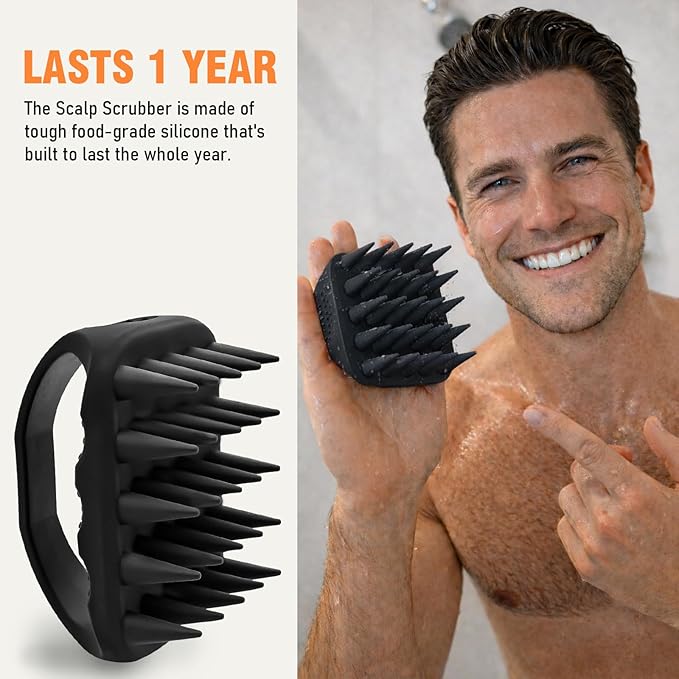 Scalp Massager Shampoo Brush, Scalp Scrubber for Dandruff & Build Up, Scalp Massager Hair Growth - 100% Silicone, Plastic Free