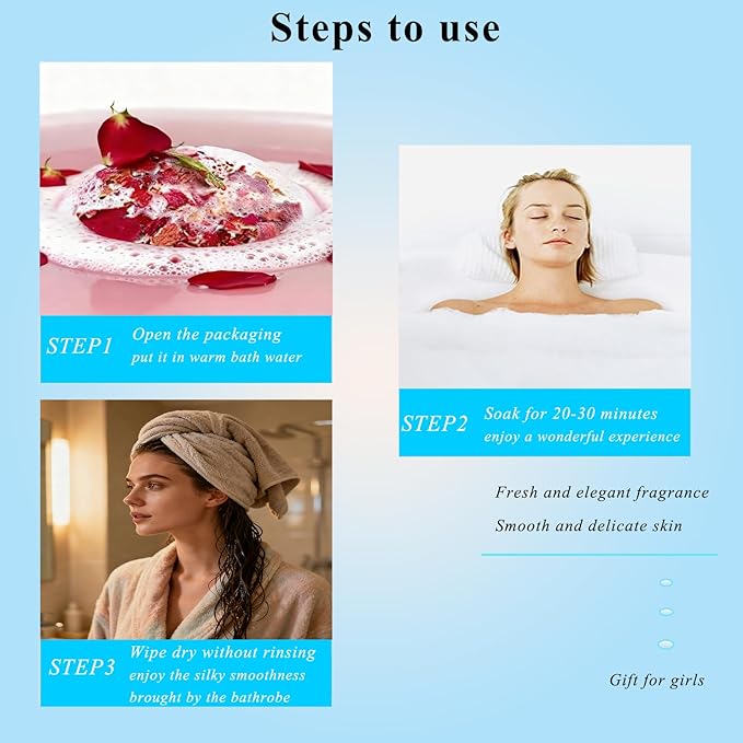 BomCot Bath Bomb Gift Set, 100g Natural Plant Essential Oil Aromatherapy Steaming Bath Bombs, Soothing and Moisturizing Bath Bombs, Perfect SPA Gift for Her/Him, Mother, Wife, or Girlfriend.