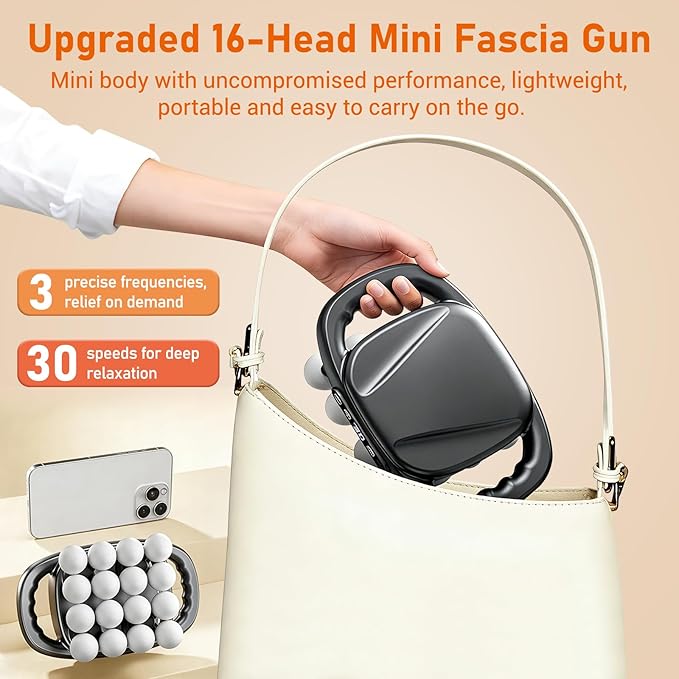 16 Mini Head Massage Gun, Valentine's Day Gifts, Portable Massager for Muscle Pain Relief, Neck Back Shoulder Legs, Quiet Deep Tissue Massager for Home Office, Ideal Gift for Women & Men
