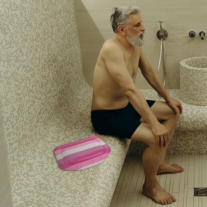 Artibetter Bathtub Pillow Neck and Headrest Cushion with Suction Cups, Soft Foam Bath Pillow for Tub Soaking and Spa, Comfortable Bathroom Bathing Accessory for Home and Hotel Use