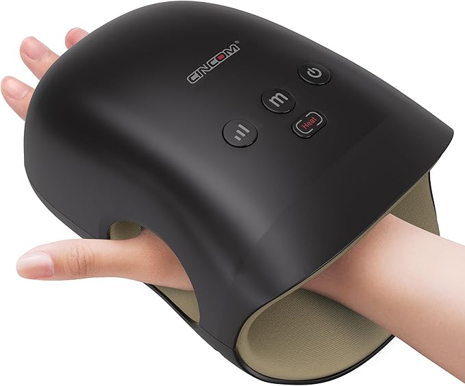 CINCOM Hand Massager - Cordless Hand Massager with Heat and Compression for Arthritis and Carpal Tunnel