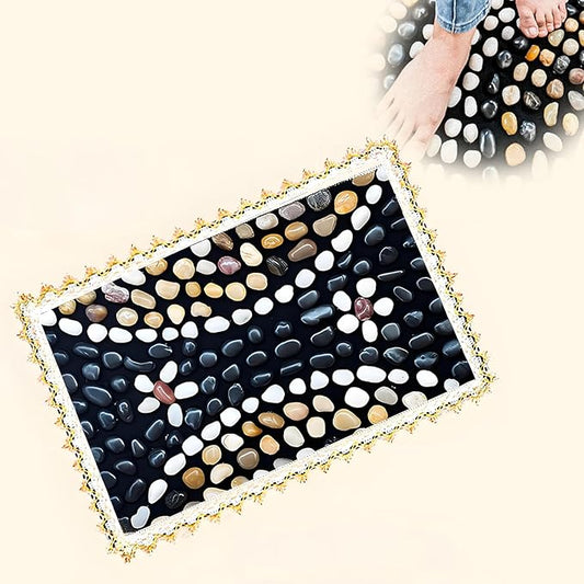 LIYAOLI Acupressure Mat for Feet - Cobblestone Foot Massager Pad for Home Use, Relieve Stress & Fatigue, Reflexology Therapy for Daily Relaxation (15.7" x 23.6")