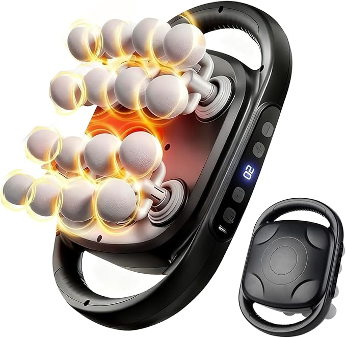 16 Head Massage Gun Deep Tissue, 16 Head Massage Gun, Back Massager for Pain Relief, Muscle Massager 9 Modes 20 Levels for Neck, Shoulders, Waist, Legs, Foot, Gift for Women, Men, Moms and Dads