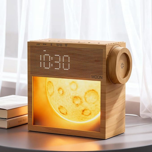 Sound Machine Alarm Clock with Sunrise Gentle Wake-Up Light, White Noise Machine with 20 Soothing Sounds for Sleeping, Dual Alarms, Snooze, Timer, Dimm Night Light for Bedroom, Women's Day Gifts