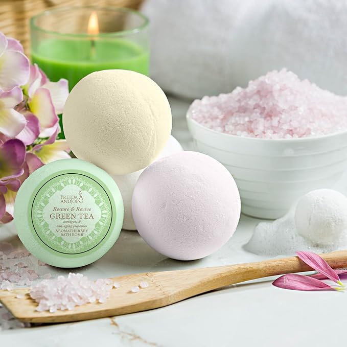 Luxury Aromatherapy Bath Bombs: Deep Body Relaxation Deluxe Gift Set with 6 x 100g Relaxing and Calming Scents – Mother's Day Gift for Mom