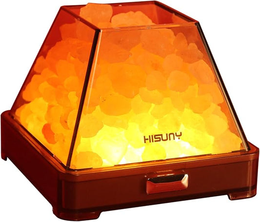 2-in1 Smart Heating Essential Oil System Himalayan Salt Lamp, Mini USB LED Pink Natural Salt Rock Night Lamp Dimmable for Home Decor Yoga Spa Meditation(A Model)