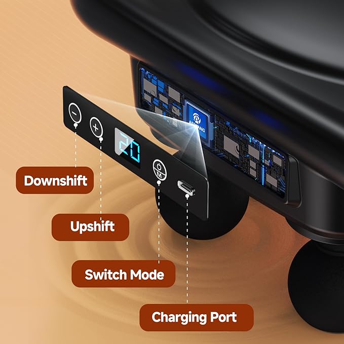 AERLANG Massage Gun Deep Tissue Muscle Massager,Back Massager for Pain Relief,Percussion Multi-Head Massage Gun Tool Handheld Messager with 9 Levels & 4 Modes Gifts for him her Dad mom