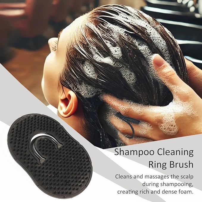 4-Pack Pocket Palm Combs – Versatile Shampoo and Massage Hair Brush Combs, Scalp Massager, Wave Brush for All Hair Types, Portable, Durable (Black)