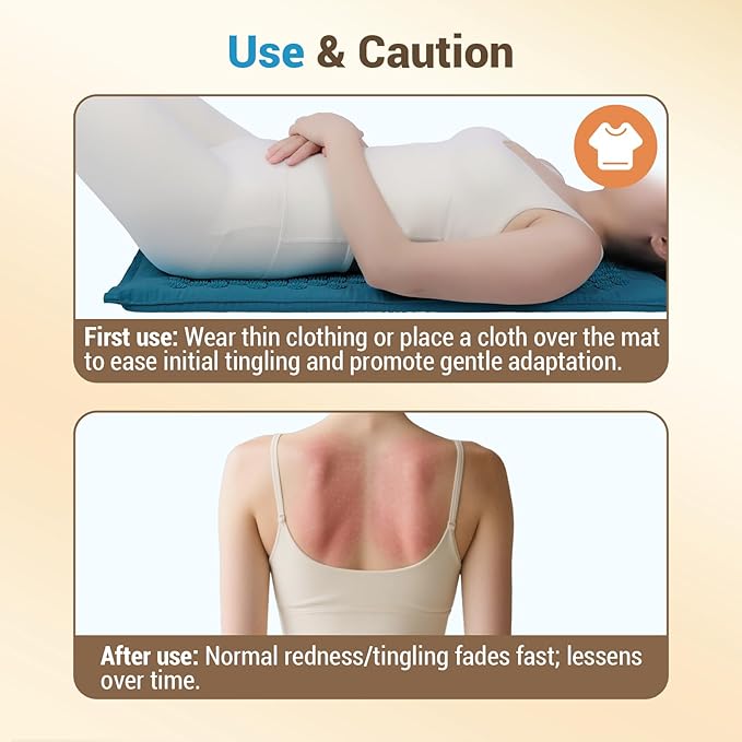 Comfytemp Heated Acupressure Mat for Back, 2 in 1 Large 17"x33" Acupuncture Massager, FSA Eligible, HSA Approve Heating Pad to Relax Leg Muscle Tension/Stress/Foot Comfort, Similar to Acupuncture