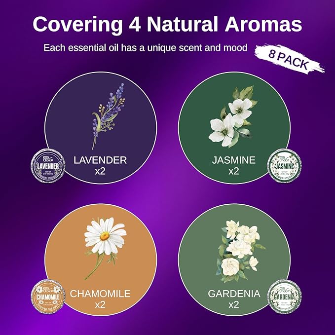 W&E Choice Shower Steamers Aromatherapy 8 Counts, Christmas Gifts for Women, Shower Bombs with Natural Essential Oils for Daily Relaxation & Stress Relief, Birthday Gifts for Wife, Mom