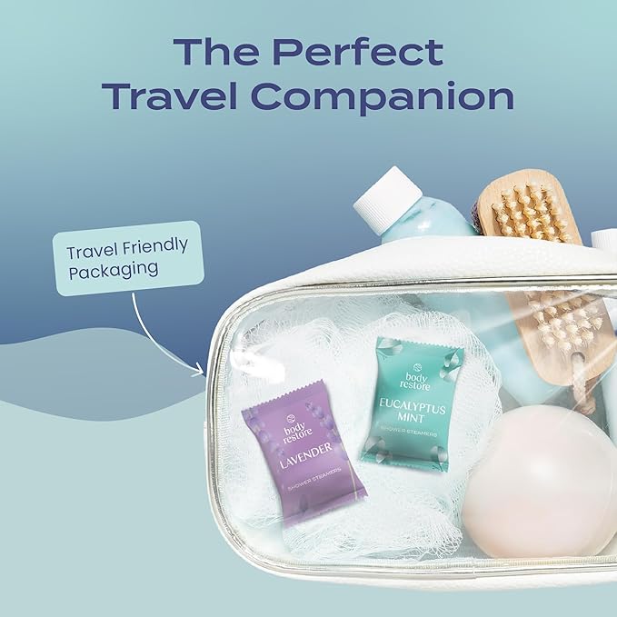 Body Restore Shower Steamers Aromatherapy 6 Pack – Birthday Gifts for Men, Women, Dad Gift, Easter Basket Stuffers, Stress Relief, Relaxation, Self Care – Clarity