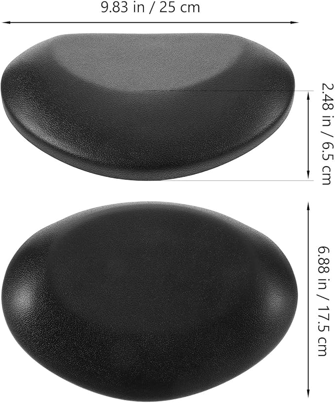 GLEAVI Waterproof Bath Pillow for Tub, Non-Slip Tub Cushion with Neck and Back Support, Quick-Dry 3D Spa Bath Cushion for Bathtub Soaking and Relaxation (Black)