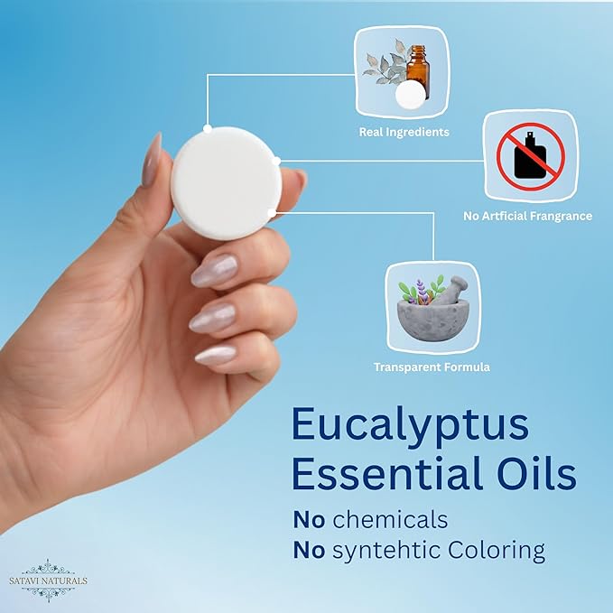 Eucalyptus & Mint Shower Steamers (15-Pack) - Aromatherapy Valentine’s Day Gifts for Her - Natural Essential Oil Spa Tablets for Relaxation & Stress Relief