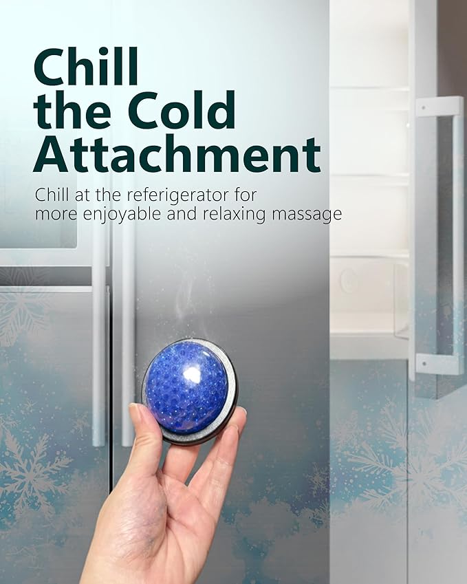 Massage Gun with Detachable Extension Handle for Deep Tissue Muscle Massage – Handheld Back & Shoulder Percussion Heated Massager for Men & Women. Professional Pain Relief Massage Tool.