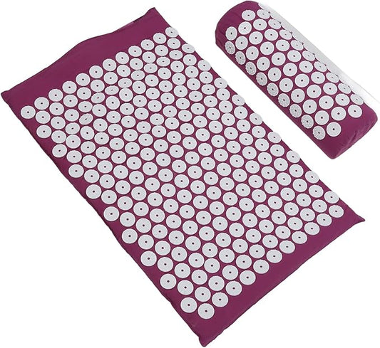 ZJchao Acupressure Mat Set, Muscle Relaxation Stress Reduction Acupuncture Pillow and Mat Kit Point for Sleeping Aid & Recovery