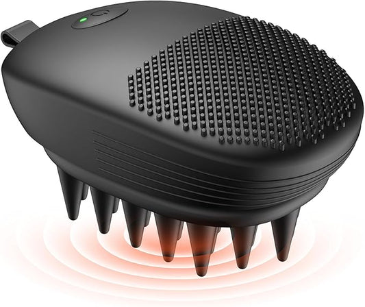 EKZ Sonic Vibrating Scalp Massager Shampoo Brush: Electric Silicone Hair Scrubber for Deep Scalp Clean, Dandruff Removal, Exfoliation, Stress Relief & Hair Growth –Suitable for Women, Men, Kids & Pets
