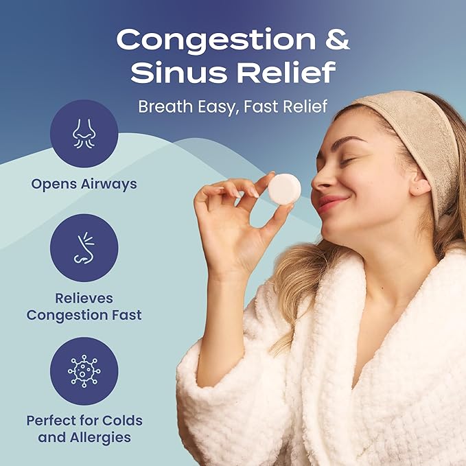 Body Restore Shower Steamers Aromatherapy 6 Pack – Birthday Gifts for Men, Women, Dad Gift, Easter Basket Stuffers, Stress Relief, Relaxation, Self Care – Clarity