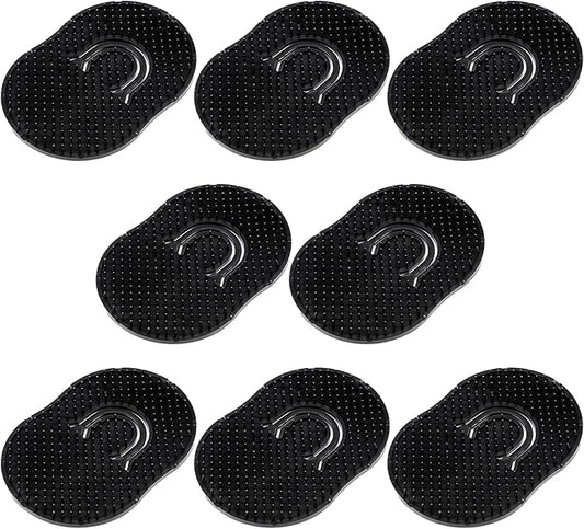 Soft Pocket Palm Combs 8PCS Black Shampoo Comb Scalp Massager Slick Back Hair Brushes Combs Mini Finger Brush Wave Brush For Men Beard Grooming Comb Shower Hand Brushes For Home Travel Office
