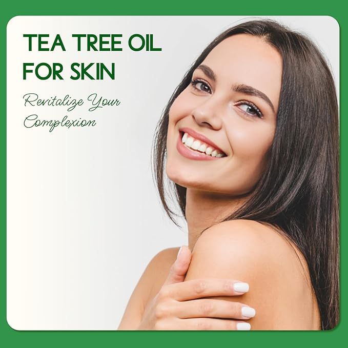 Tea Tree Oil for Skin, Hair, Nails, Shampoo, Body Wash, Foot Soak, Spray - 4 Oz Tea Tree Essential Oil with Roll On Bottle