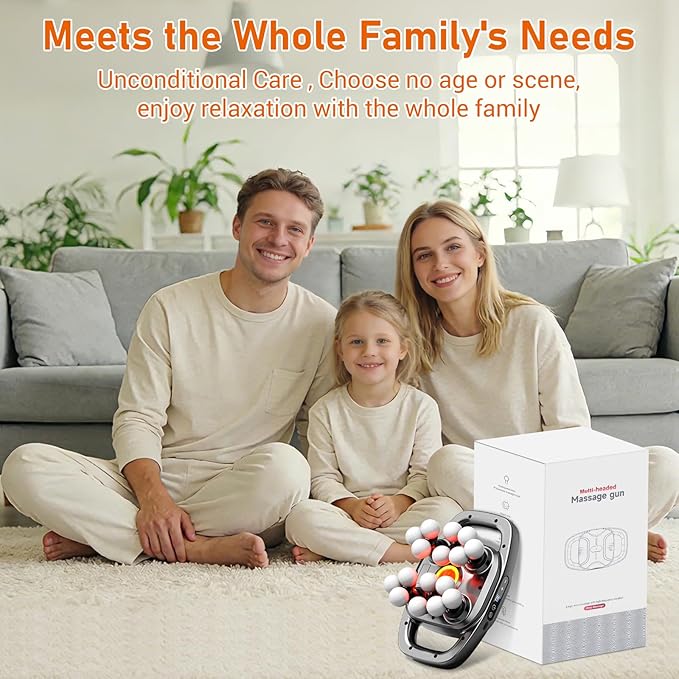 16 Heads Massage Gun Deep Tissue, Massager with 3 Modes & 30 Levels, Valentine's Day Gifts, Large-Area Massage for Back, Neck, Shoulder, Leg, Waist Muscle Pain Relief, Gift for Women and Men