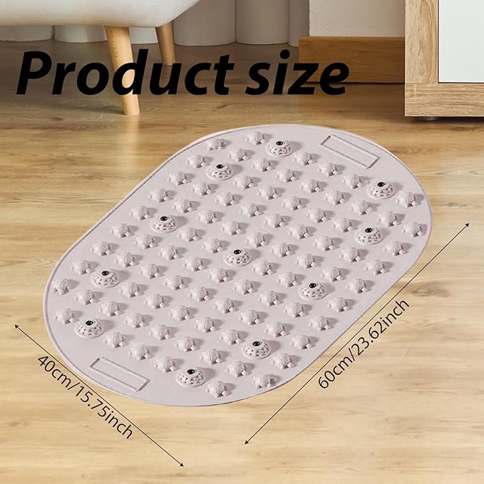 Generic Foot Pressure Point Acupressure Mat Non Slip Easy to Clean Pressure Point Mat for Jogging Fitness Home Gym Use Workout Office, Gray