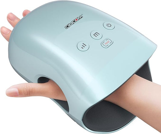 CINCOM Gifts for Women,Hand Massager with Heat and Compression for Arthritis,Pain Relief & Finger Numbness(Blue)
