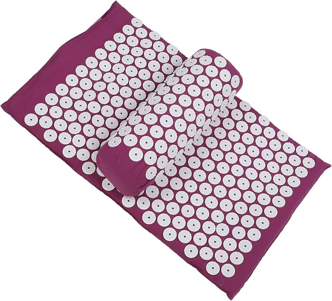 ZJchao Acupressure Mat Set, Muscle Relaxation Stress Reduction Acupuncture Pillow and Mat Kit Point for Sleeping Aid & Recovery