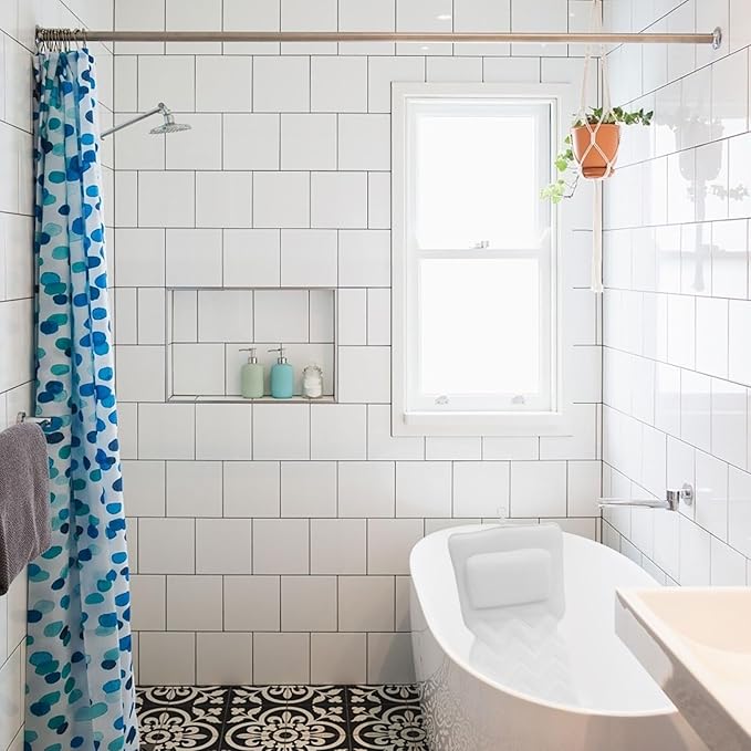 Zerodeko Bathtub Pillow with Suction Cups, Large 3D Breathable Mesh Bath Cushion with Head and Neck Support, Non-Slip Tub Pillow for Relaxing Spa and Bathing