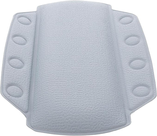 Zerodeko Supple Bath Pillow for Tub, Medium Size Foam Bathtub Headrest Cushion with Suction Cups, Comfortable Spa Pillow for Bathroom Relaxation