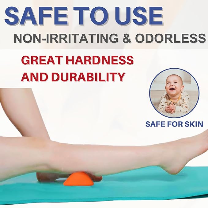 LEZER Trigger Massage Point, Manual Massage Ball, Hip Hook, Muscle Knot Release Tool, Deep Tissue Relief, Hip Flexor Iliacus Back Psoas Hand Foot Myofascial, Physical Therapy, 2.9 inｘ2.1 in（Orange）