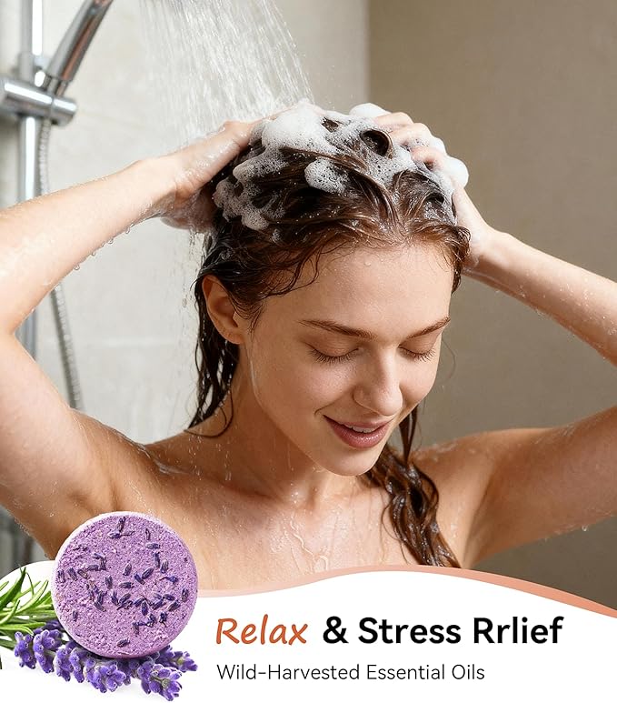 Shower Steamers Aromatherapy Stocking Stuffers 8 Scents – Christmas Gifts for Women Elegant Packaging with Essential Oils, Relaxing Spa Shower Tablets for Stress Relief, Self Care