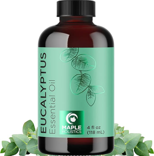 Pure Eucalyptus Essential Oil 4oz Invigorating Home Spa Aromatherapy and Natural Bath Oil - Eucalyptus Oil for Diffuser Dry Scalp Care and DIY Skin Care