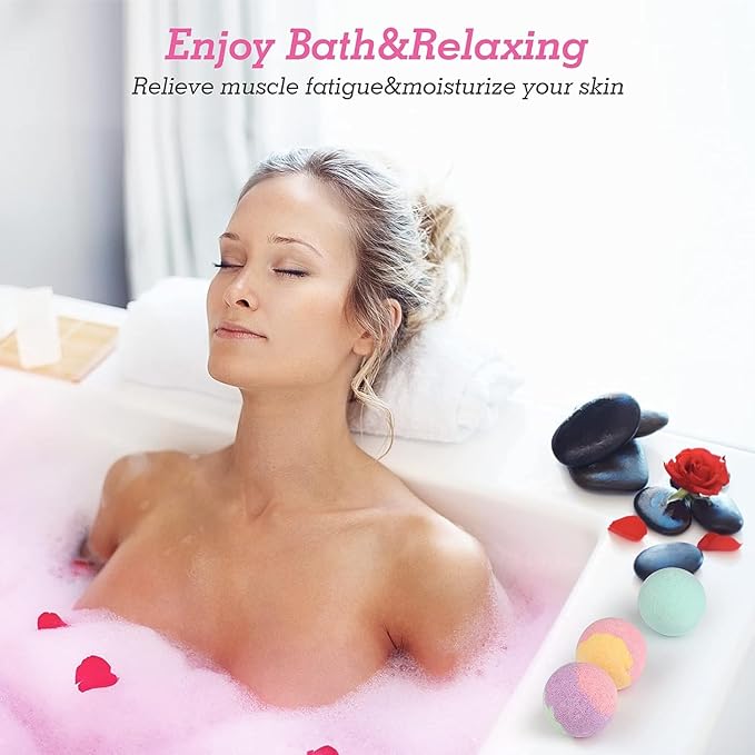 Organic Bath Bombs Women,Nature Bath Bombs for Women Relaxing,Lush Bath Bomb Gift Set