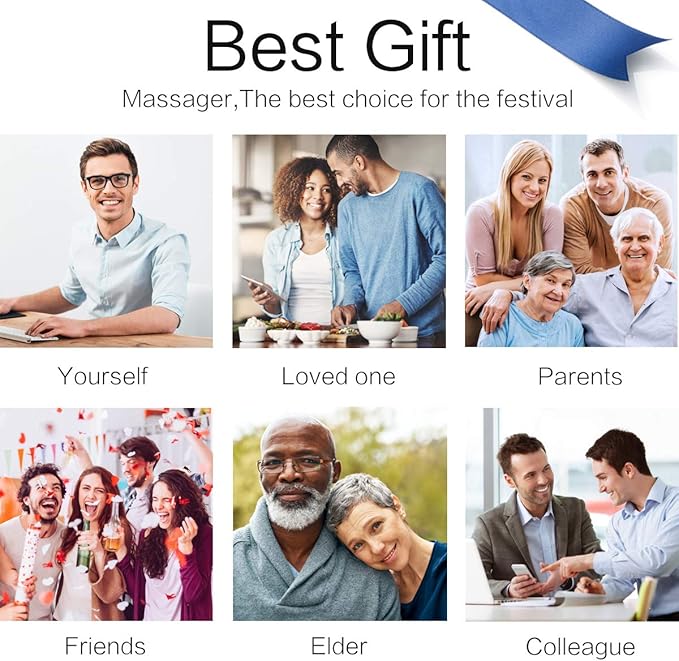 Mo Cuishle Shiatsu Back Shoulder and Neck Massager with Heat, Electric Deep Tissue 4D Kneading Massage, Best Gifts for Women Men Mom Dad, Fathers Day, Mothers Day, Christmas Gifts